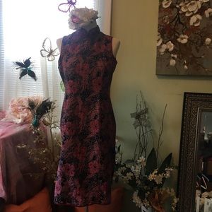 Customed made Chinese dress. Made in Hong Kong.